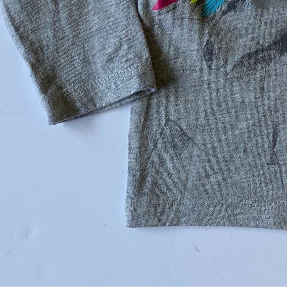 Girls Shirt Size 18 Months Free Spirit Horse Feathers OshKosh B’Gosh Gray EUC - Picture 12 of 13